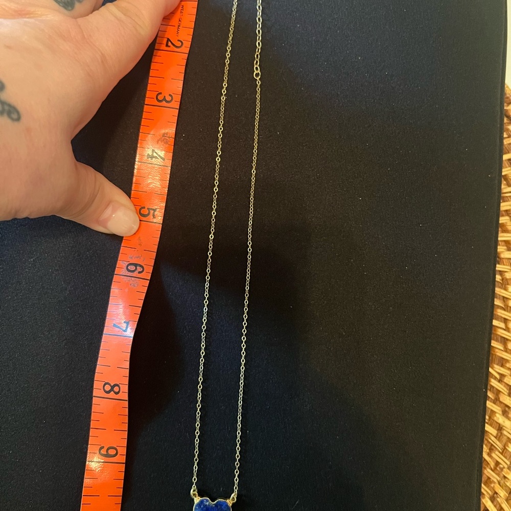 Blue Lapis Heart Necklace - Picture 5 of 7